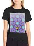 Kaleidoscope Tiger Graphic Black T-Shirt