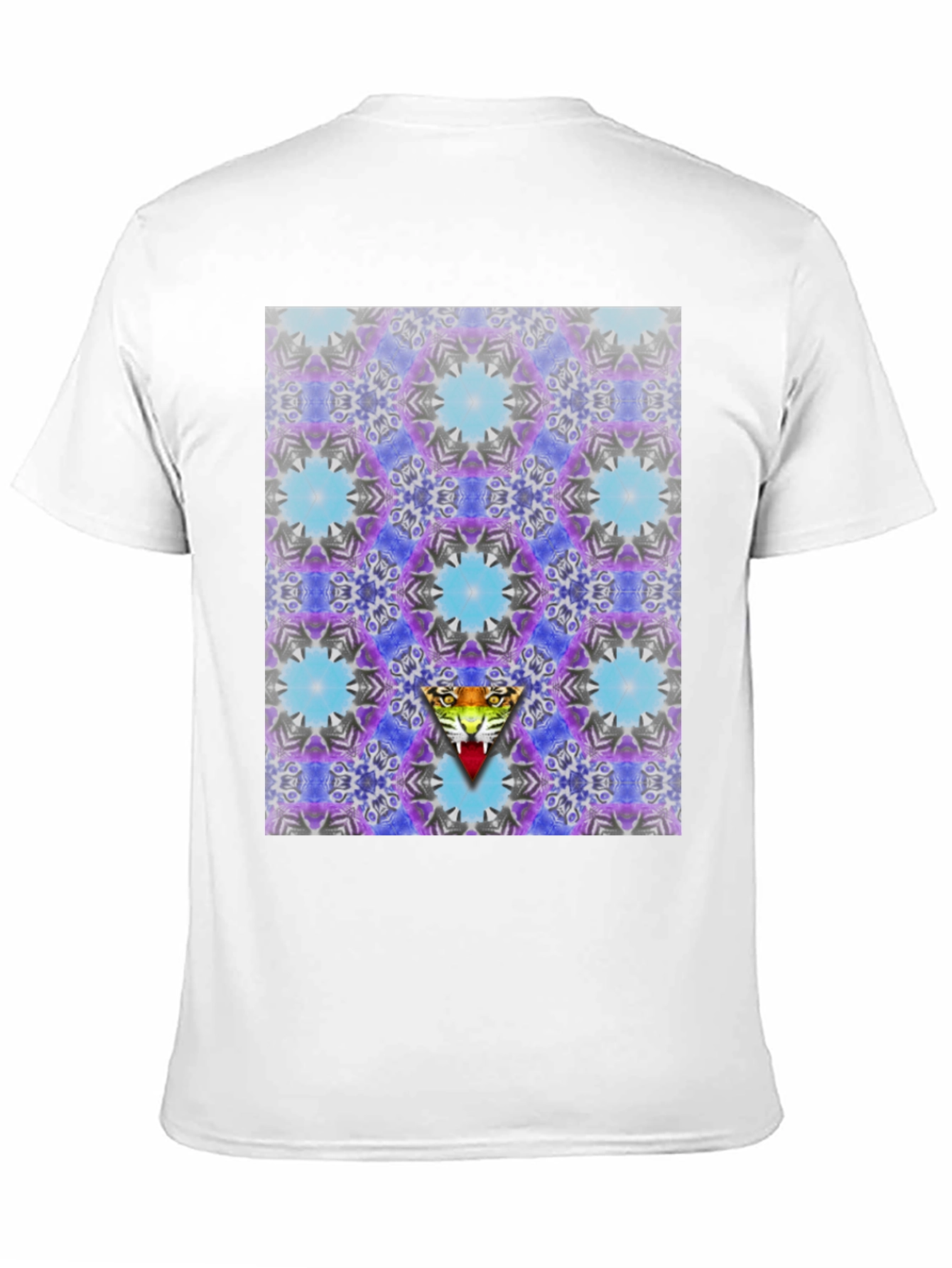 Kaleidoscope Tiger Graphic Black T-Shirt