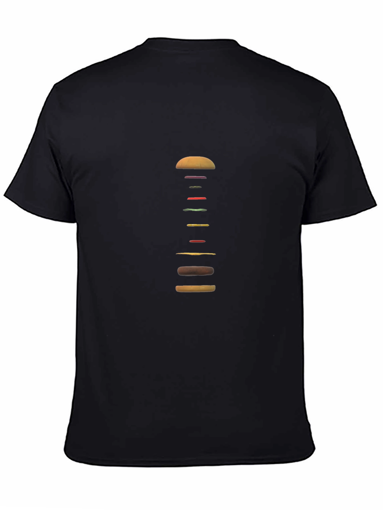 Deconstructed Burger Graphic Tee - Black
