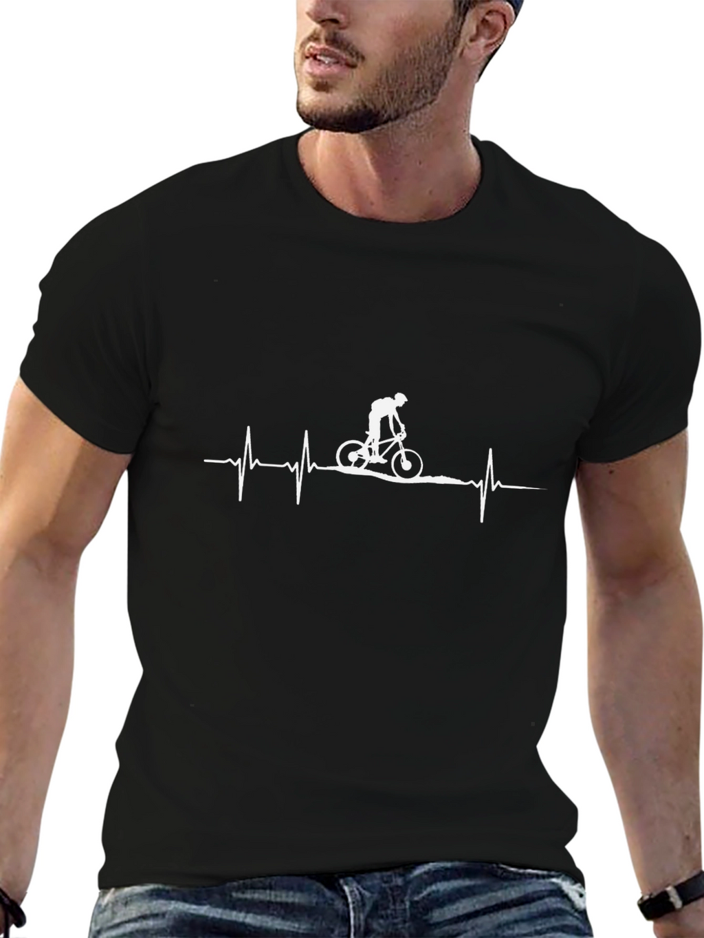 Cycling Heartbeat T-Shirt - Ride Your Passion!
