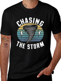 Chasing The Storm Black Graphic Tee