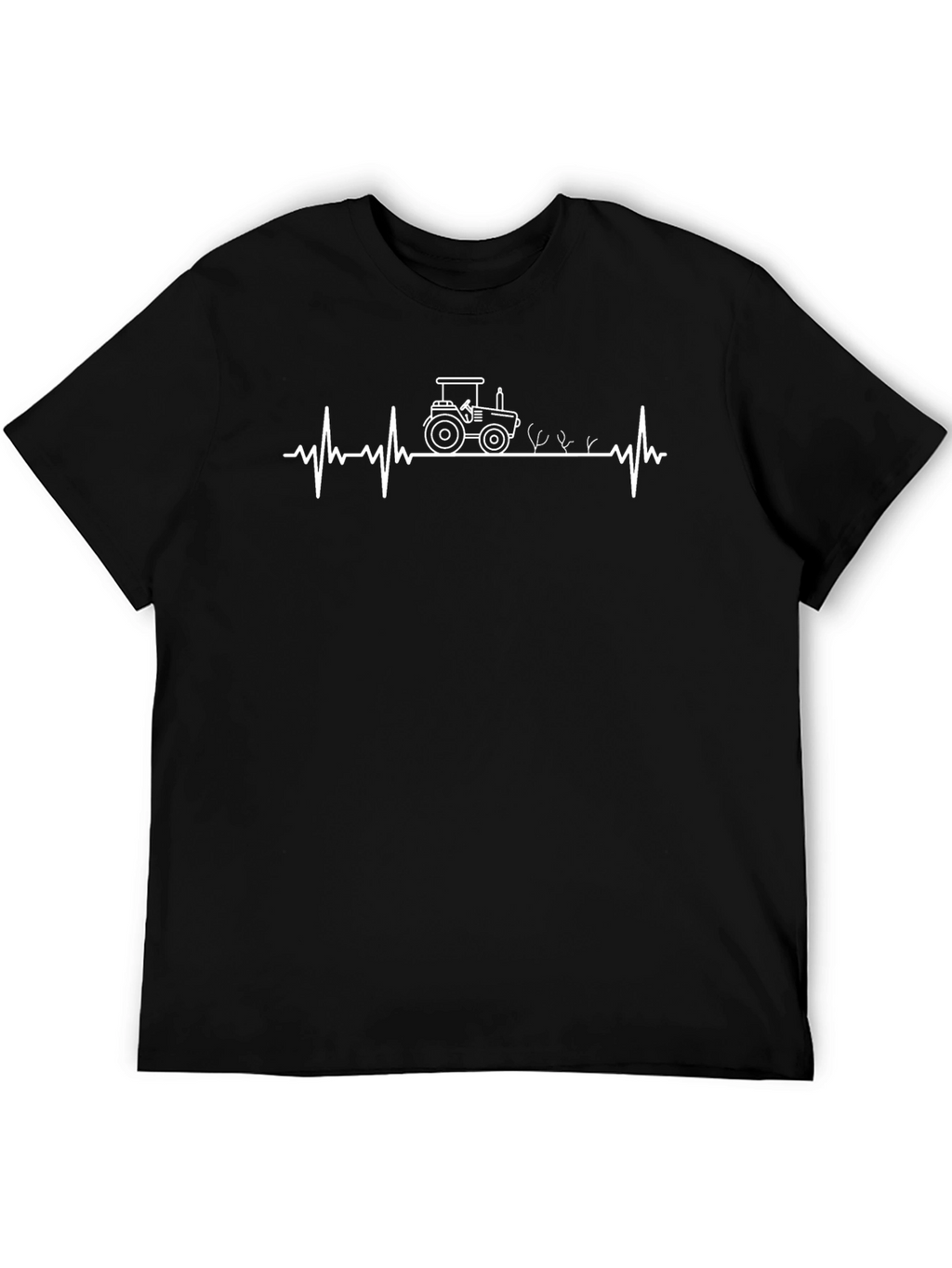 Tractor Heartbeat Graphic Tee - Farm Lover Shirt