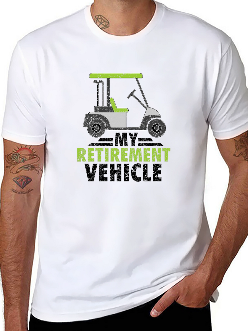 Retirement Vehicle Graphic Tee - Golf Cart T-Shirt
