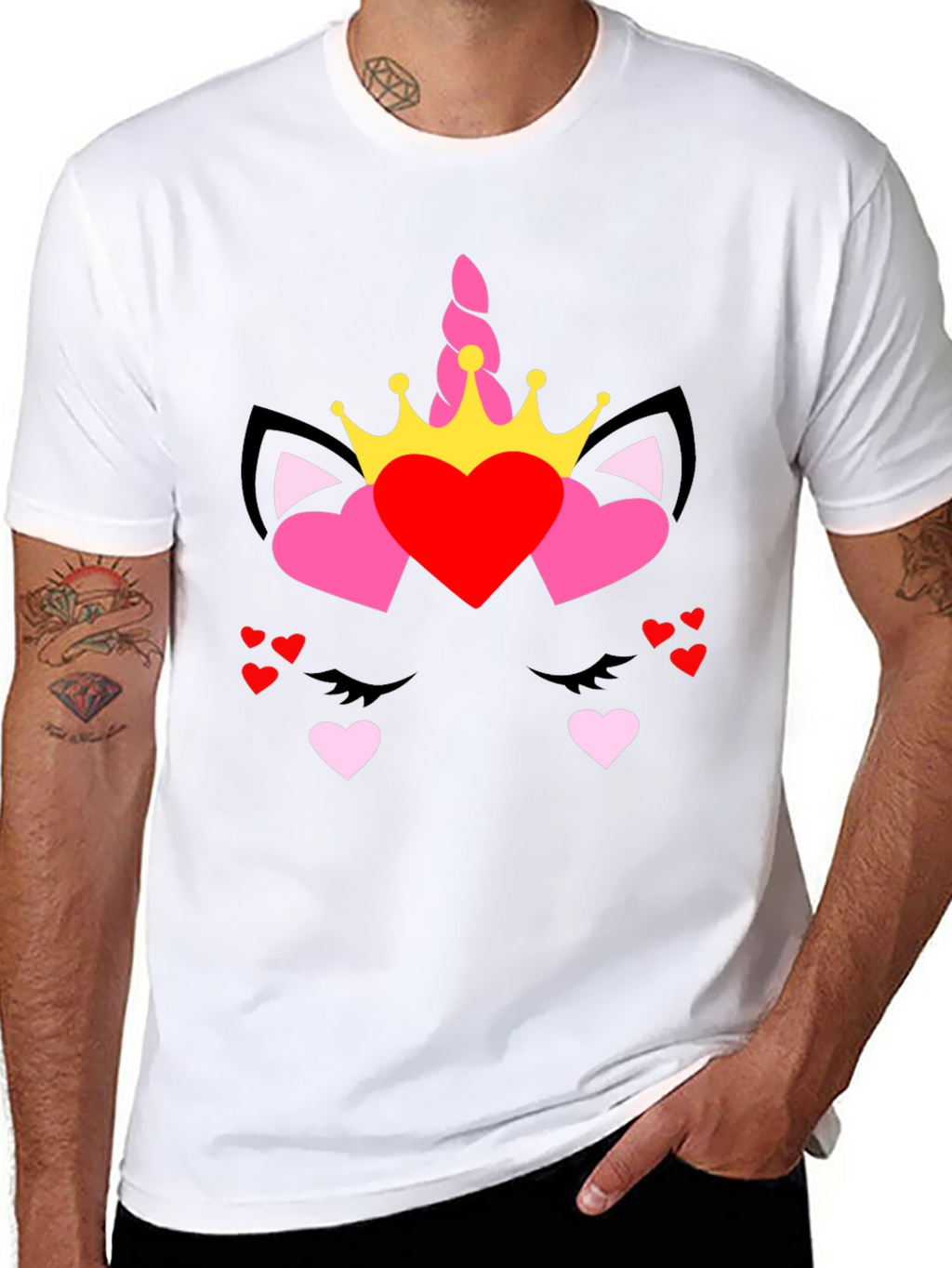 Unicorn Heart Valentines T-Shirt