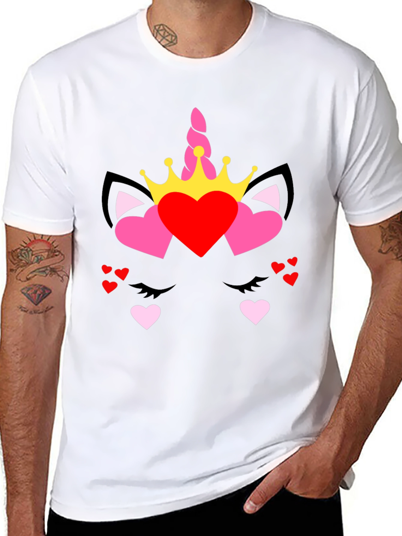 Unicorn Heart Valentines T-Shirt