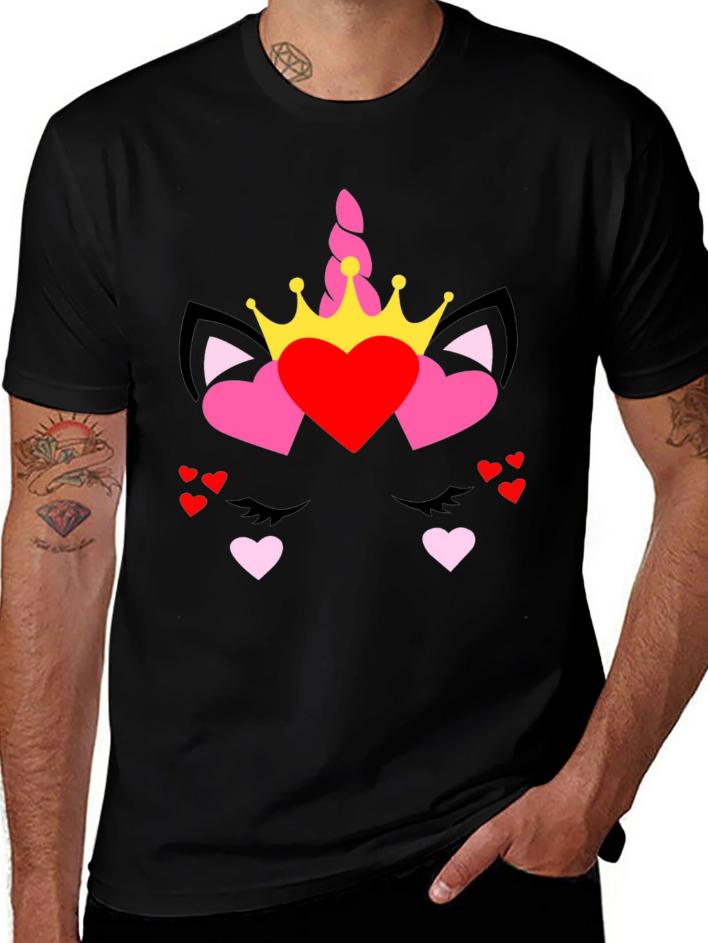 Unicorn Heart Valentines T-Shirt