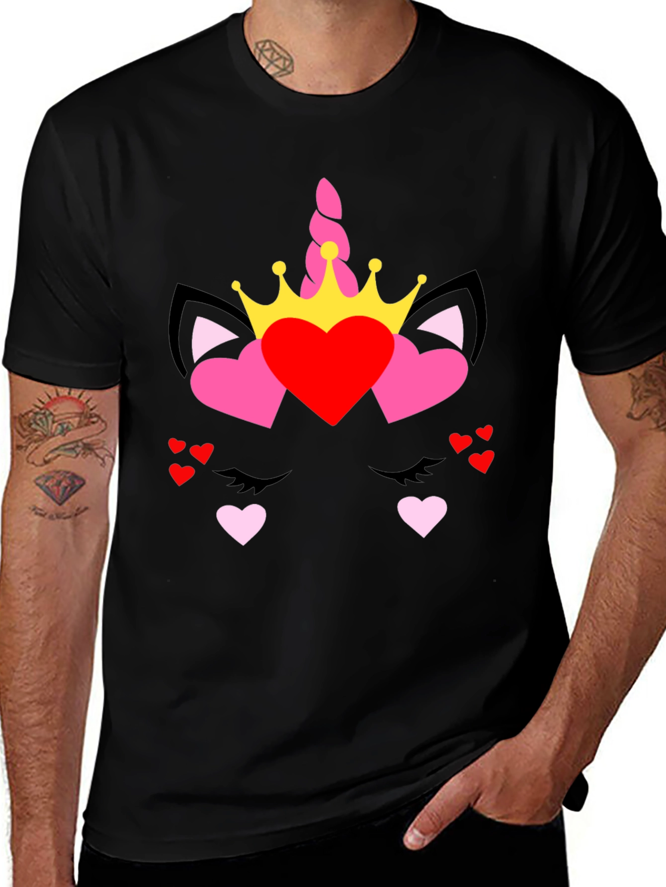 Unicorn Heart Valentines T-Shirt