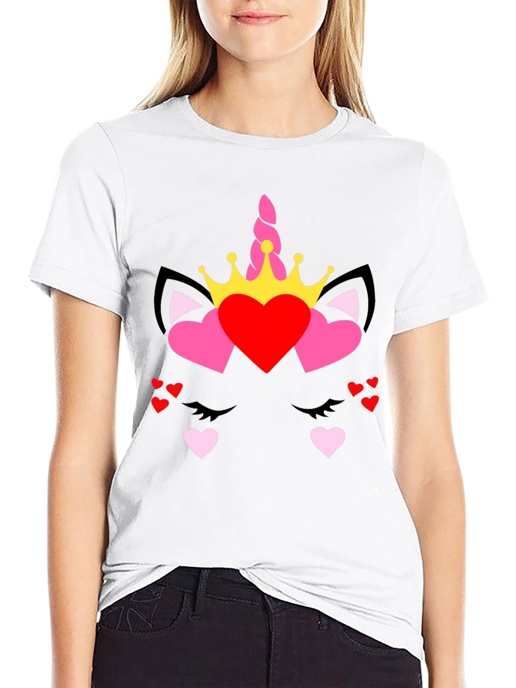 Unicorn Heart Valentines T-Shirt