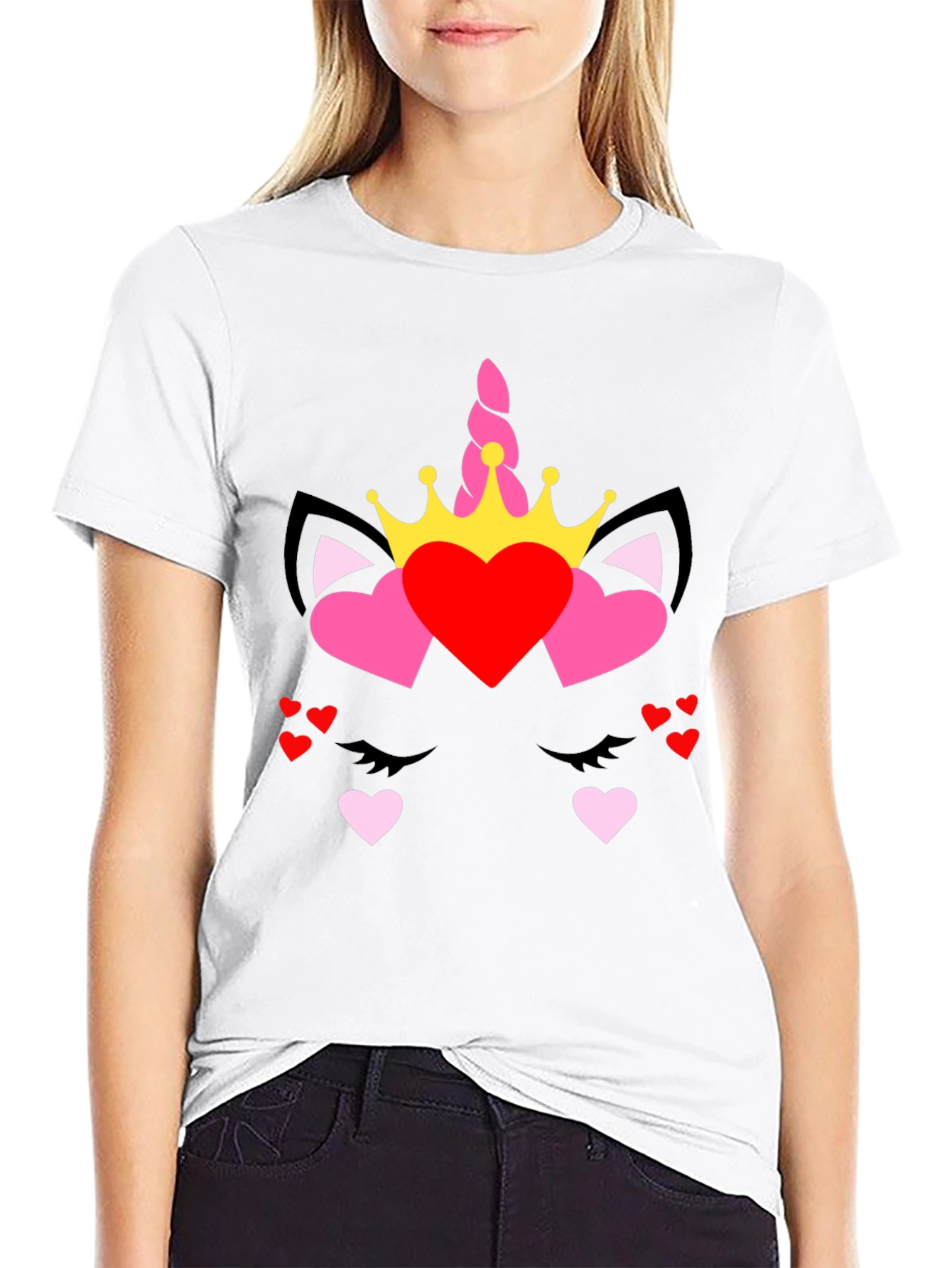 Unicorn Heart Valentines T-Shirt