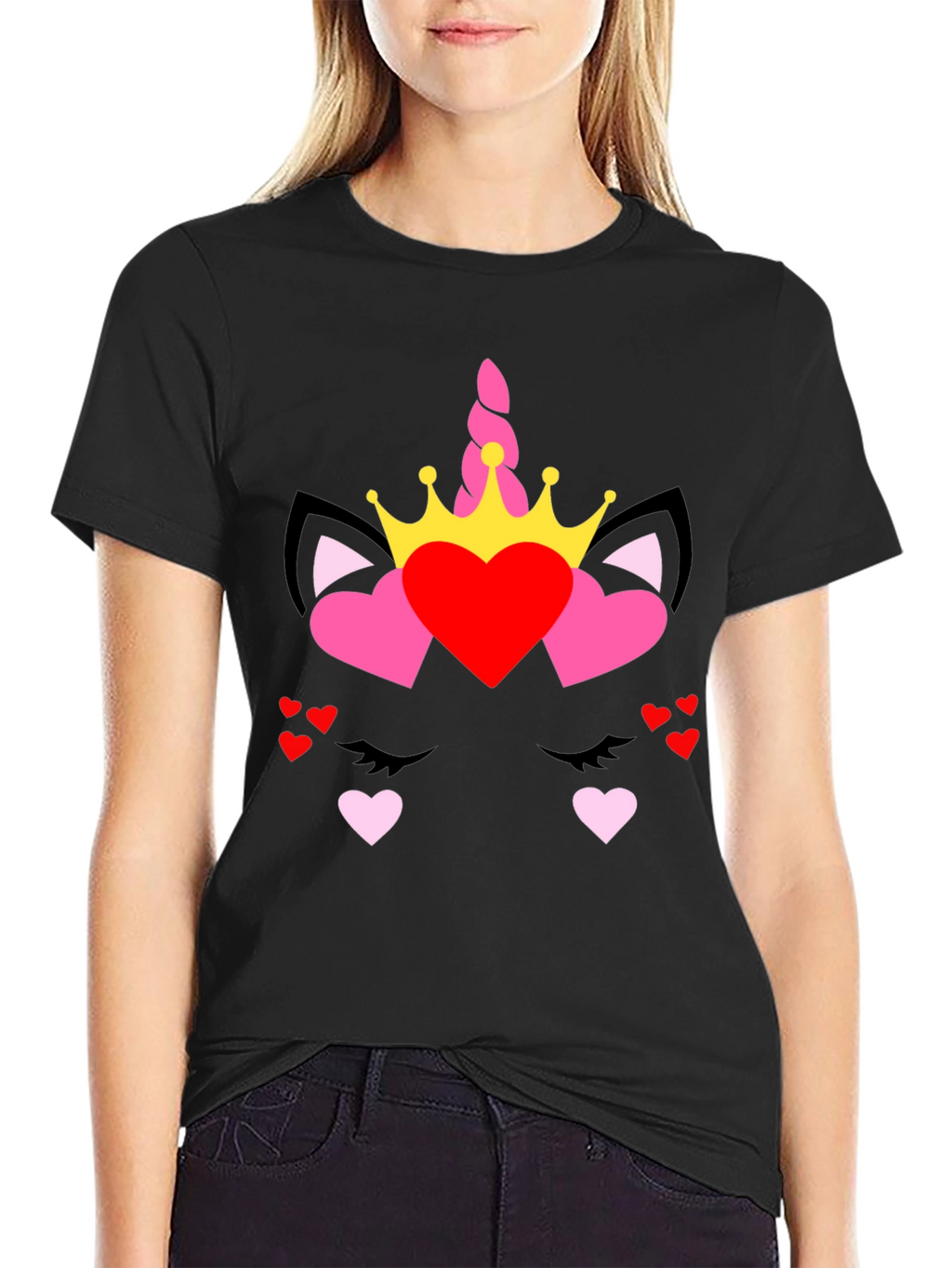 Unicorn Heart Valentines T-Shirt