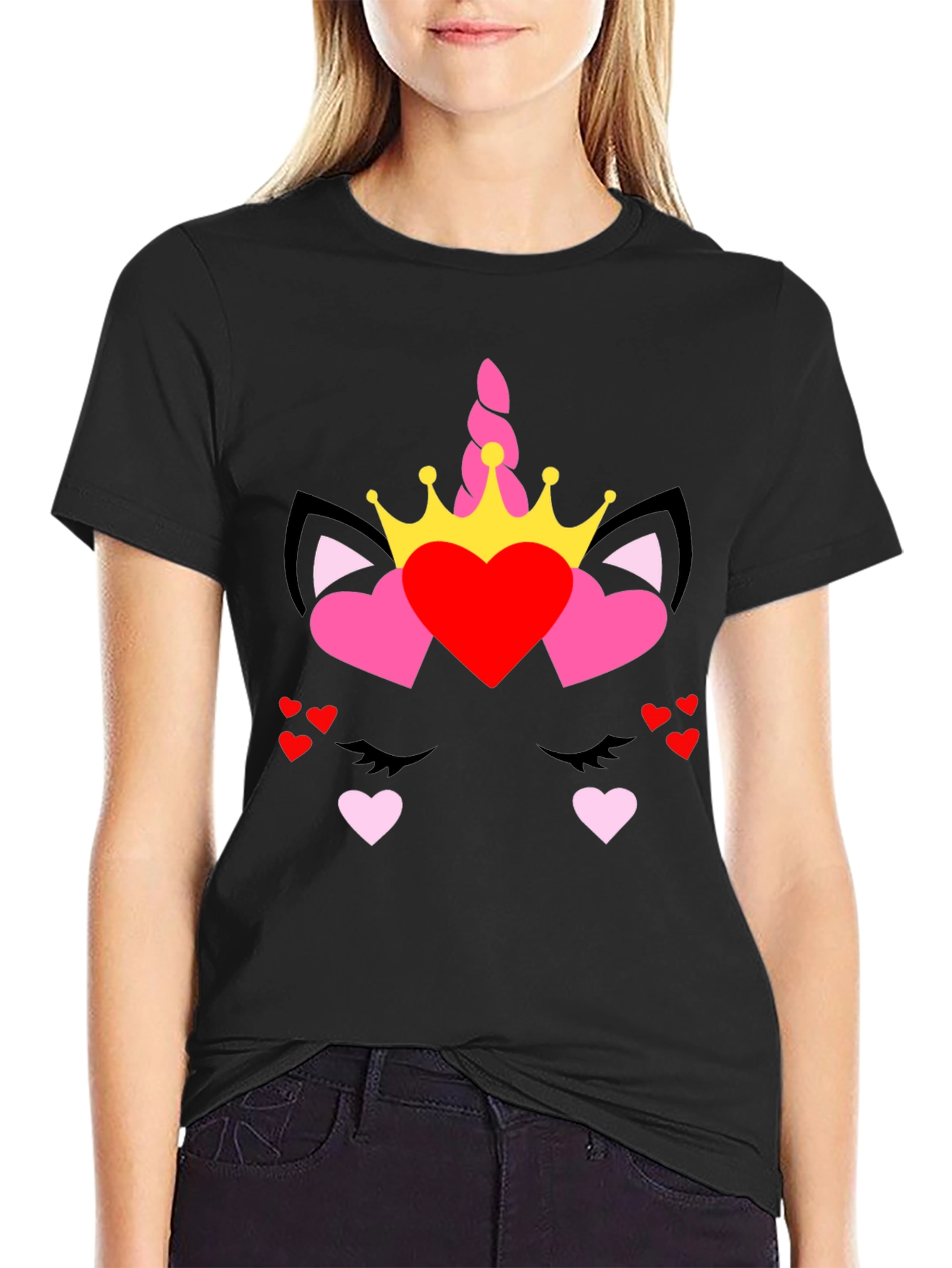Unicorn Heart Valentines T-Shirt