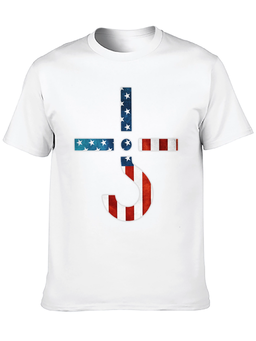 American Flag Ghost Band Logo T-Shirt