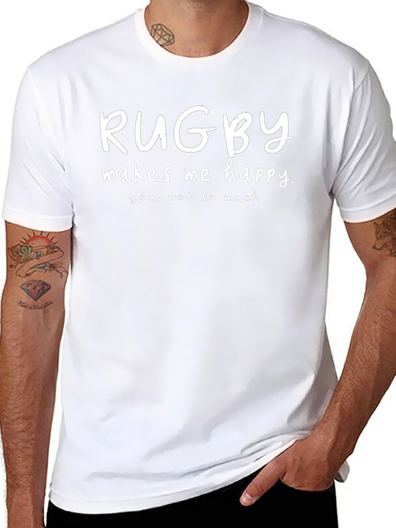 Rugby Makes Me Happy T-Shirt