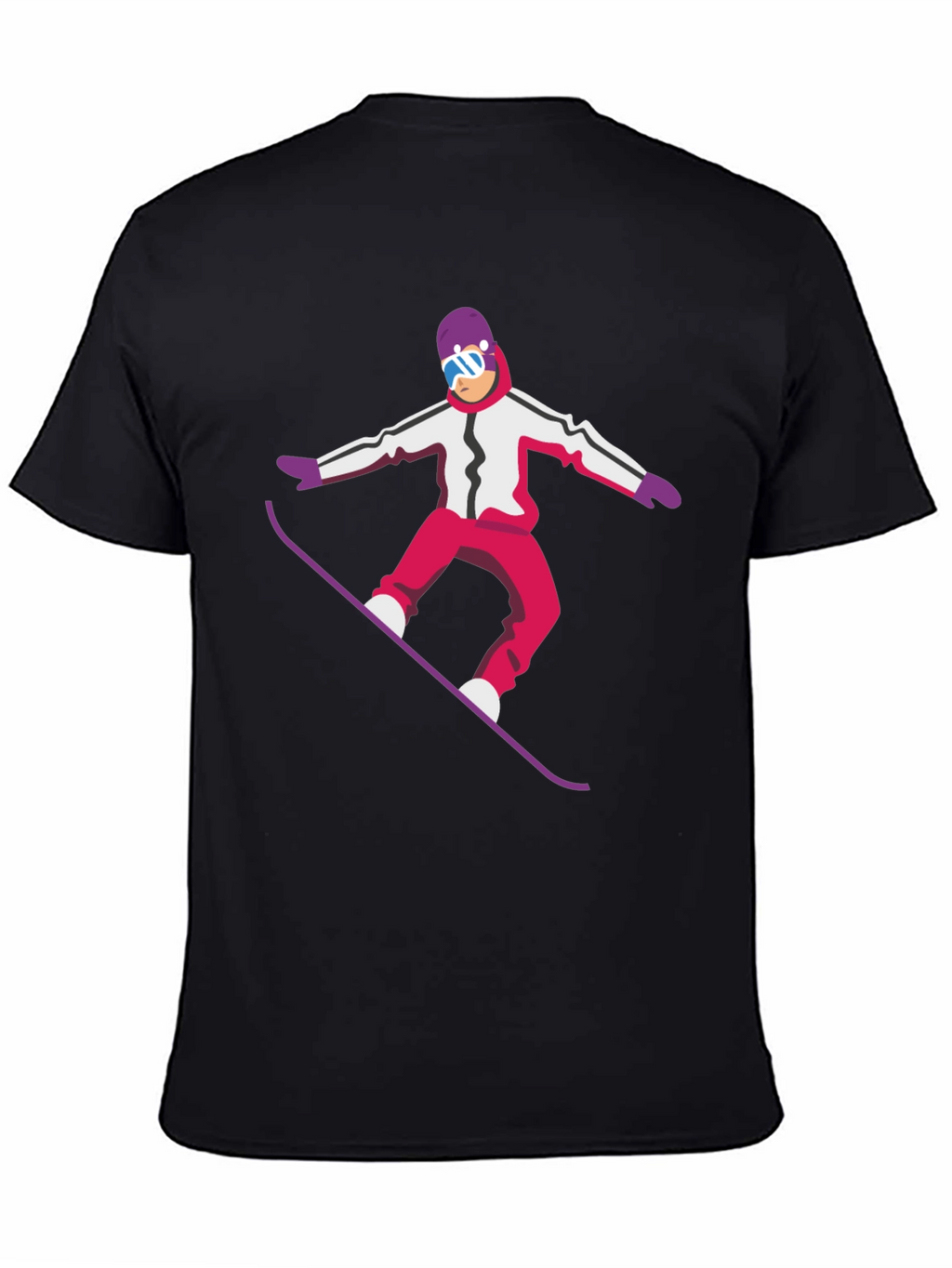 Snowboarder Graphic Tee - Cool Black T-Shirt