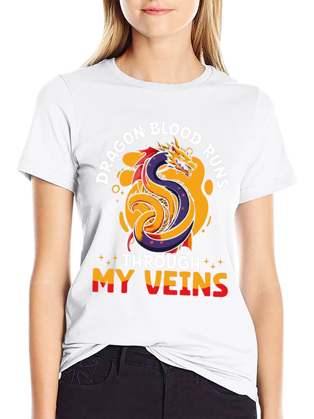Dragon Blood Runs Through My Veins Graphic T-Shirt