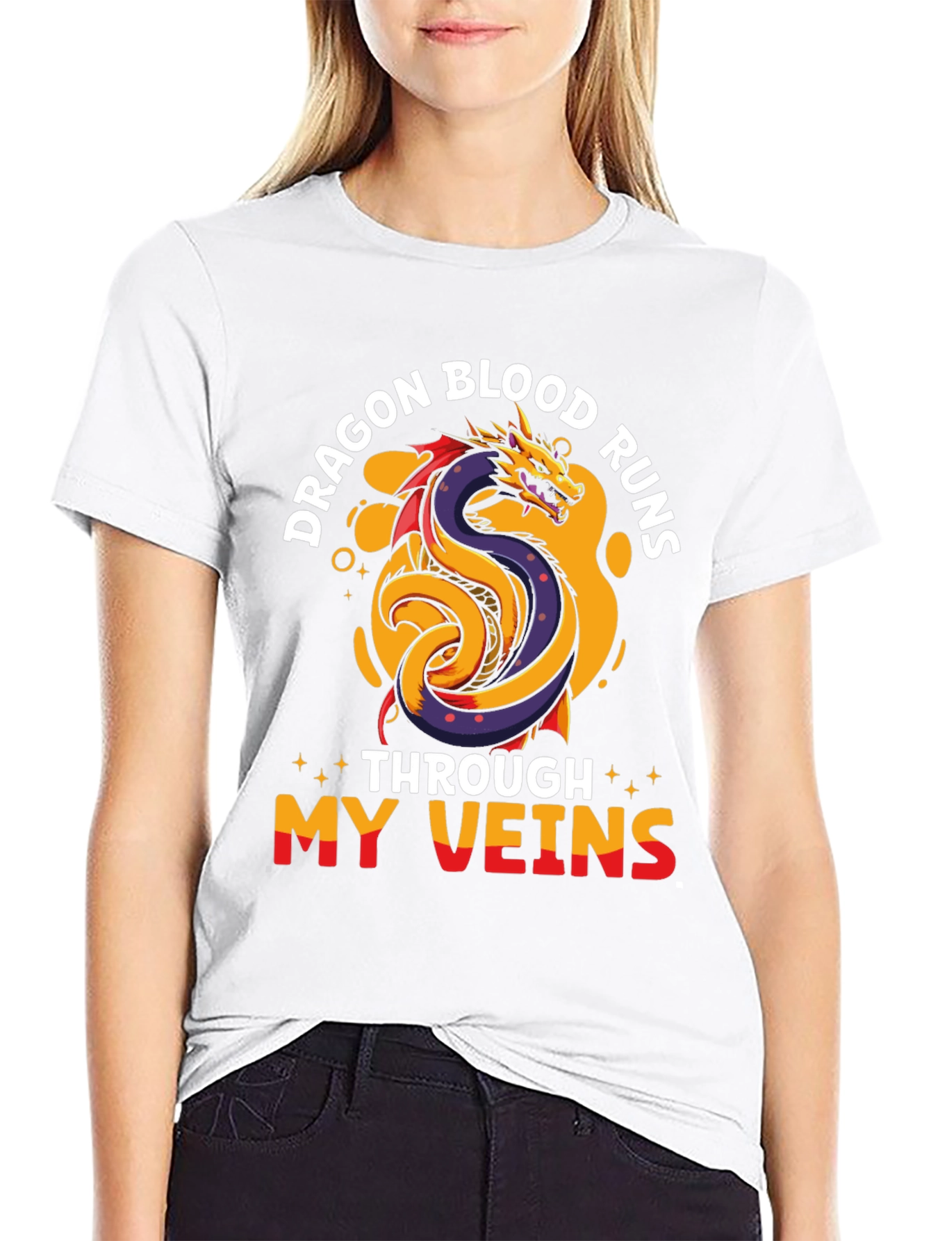 Dragon Blood Runs Through My Veins Graphic T-Shirt