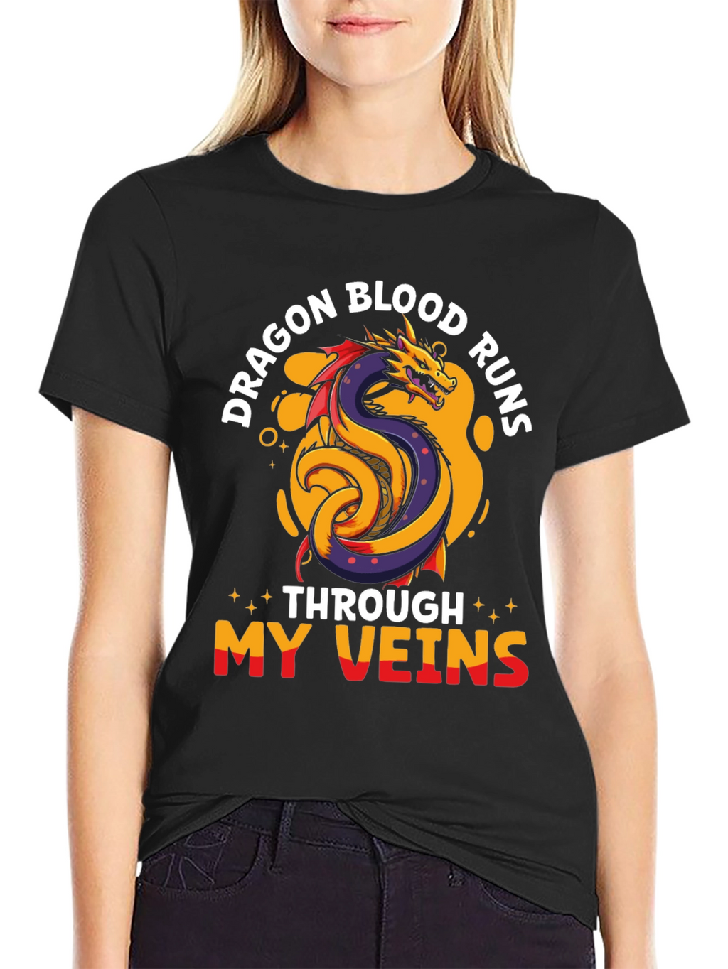 Dragon Blood Runs Through My Veins Graphic T-Shirt