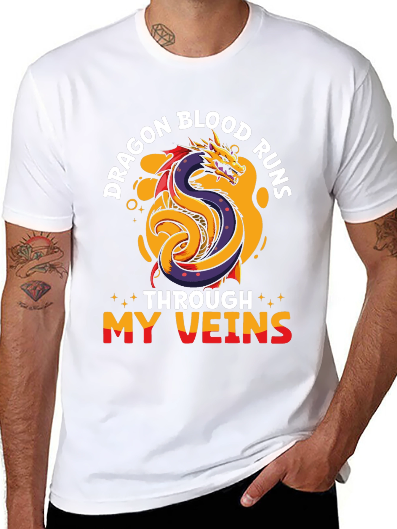 Dragon Blood Runs Through My Veins Graphic T-Shirt