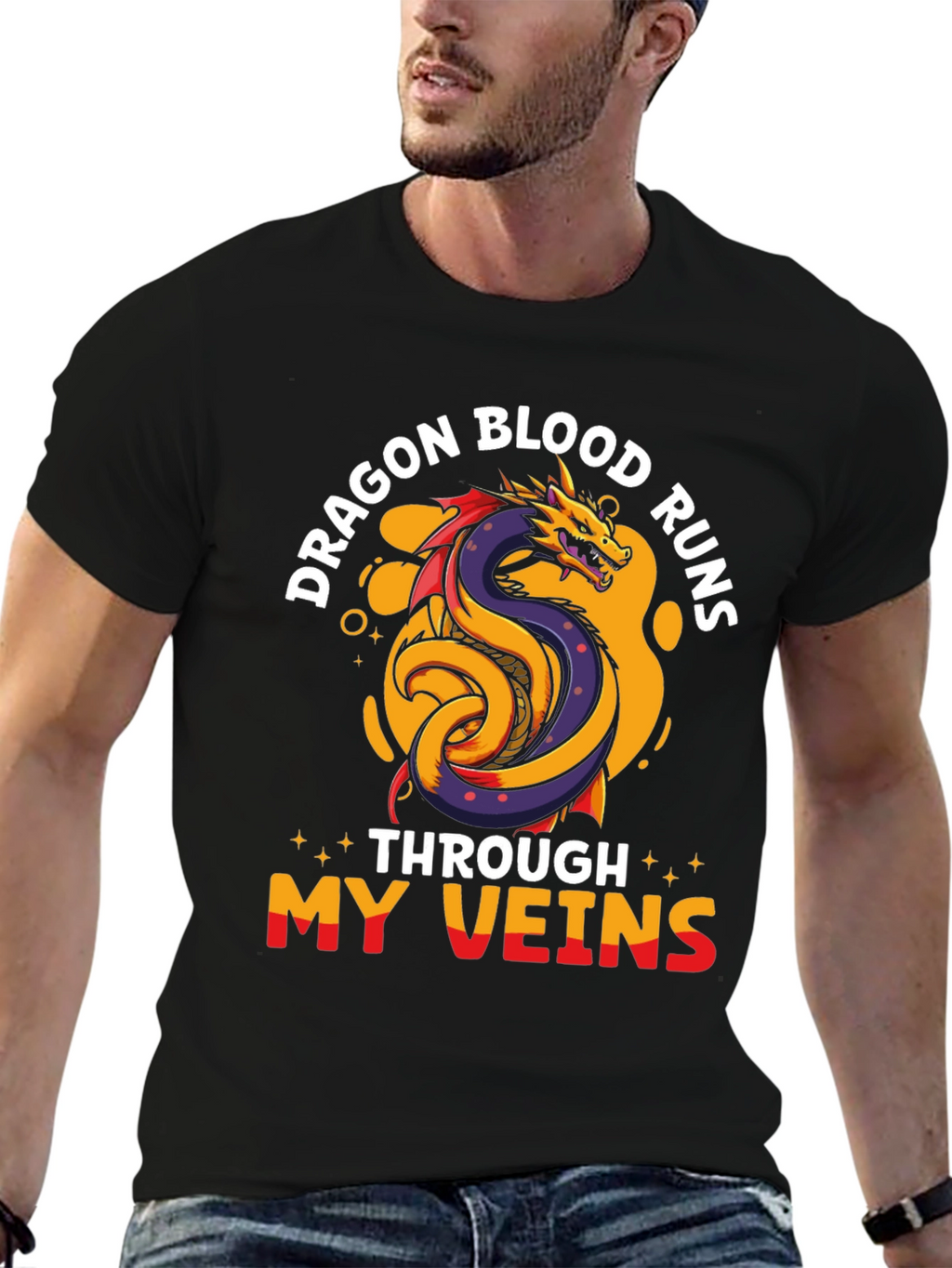 Dragon Blood Runs Through My Veins Graphic T-Shirt