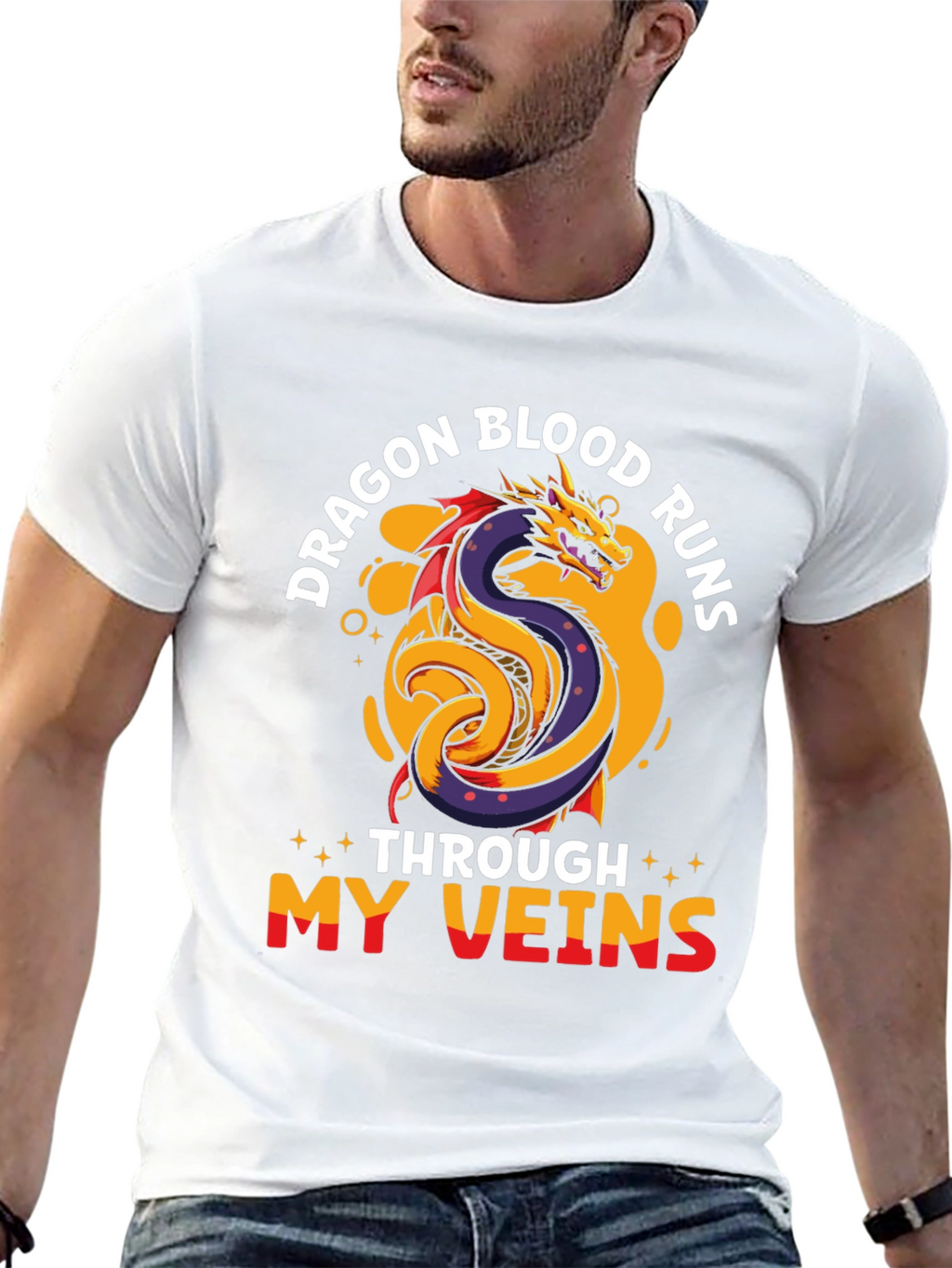 Dragon Blood Runs Through My Veins Graphic T-Shirt