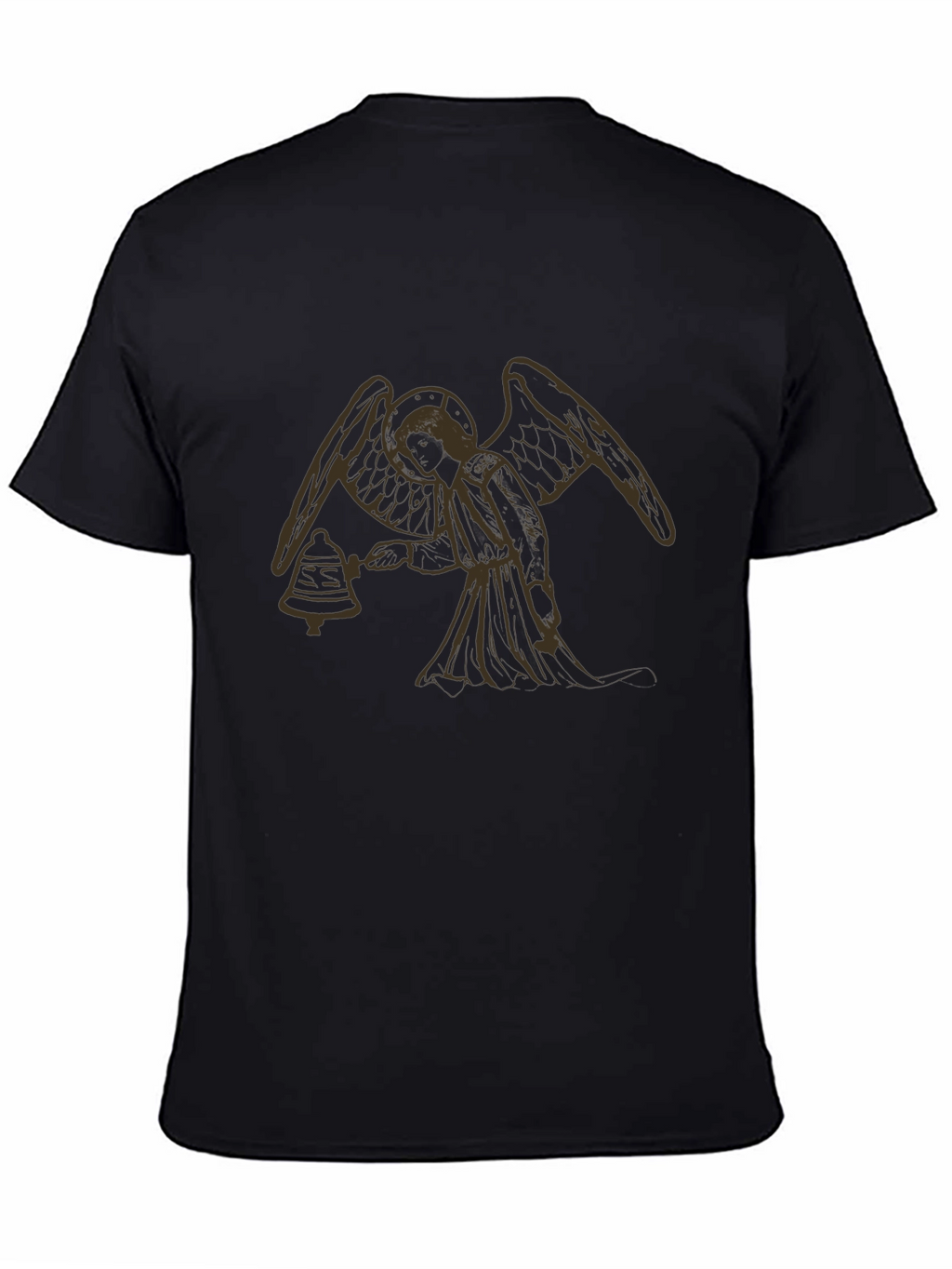 Angel Bell T-Shirt - Black Cotton Graphic Tee