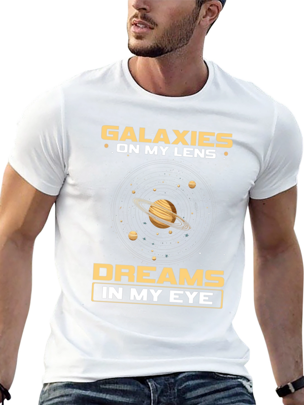 Galaxies on My Lens Graphic T-Shirt