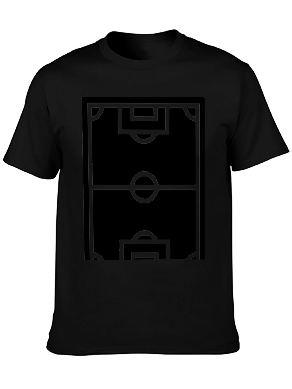 Minimalist Soccer Field T-Shirt - Black