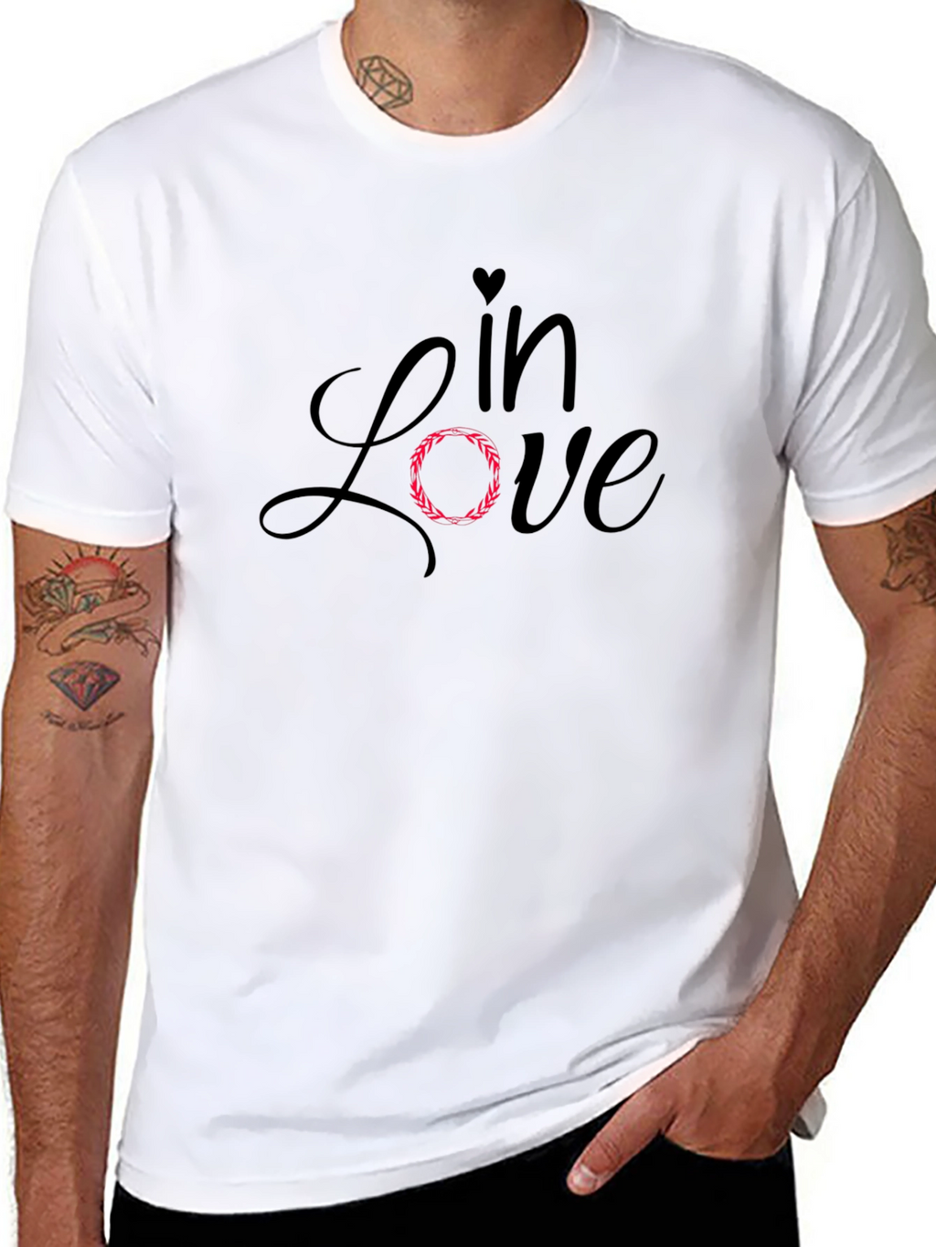 In Love Graphic Tee - Black Unisex Casual Shirt
