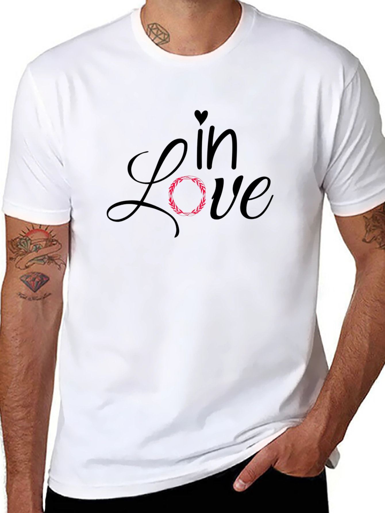 In Love Graphic Tee - Black Unisex Casual Shirt