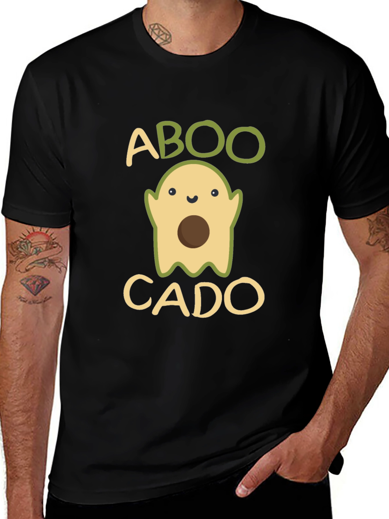 ABOOCADO T-Shirt - Funny Halloween Avocado Ghost Tee