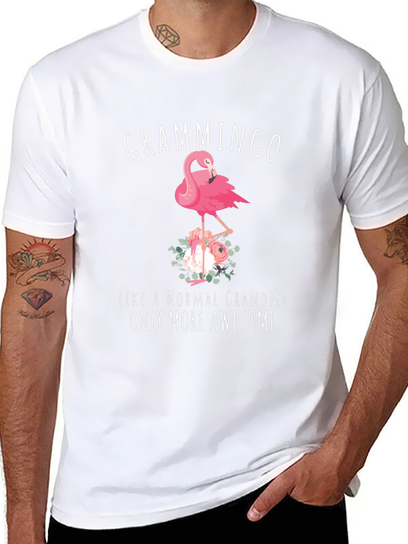 Grammingo Grandma Flamingo Graphic T-Shirt
