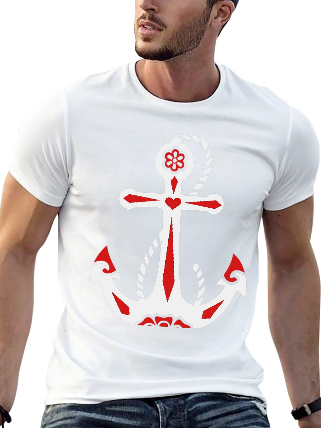 Anchor Graphic T-Shirt - Nautical Style