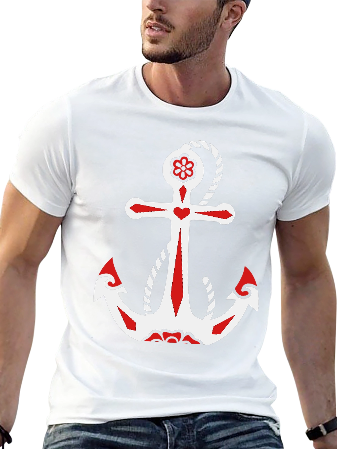 Anchor Graphic T-Shirt - Nautical Style