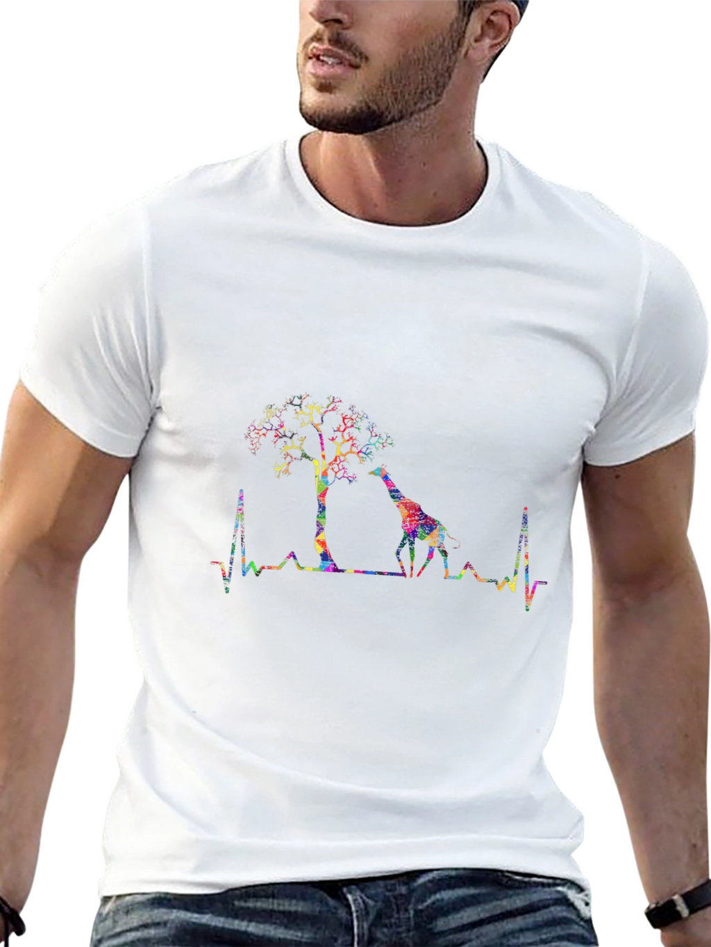 Heartbeat Giraffe Graphic Tee