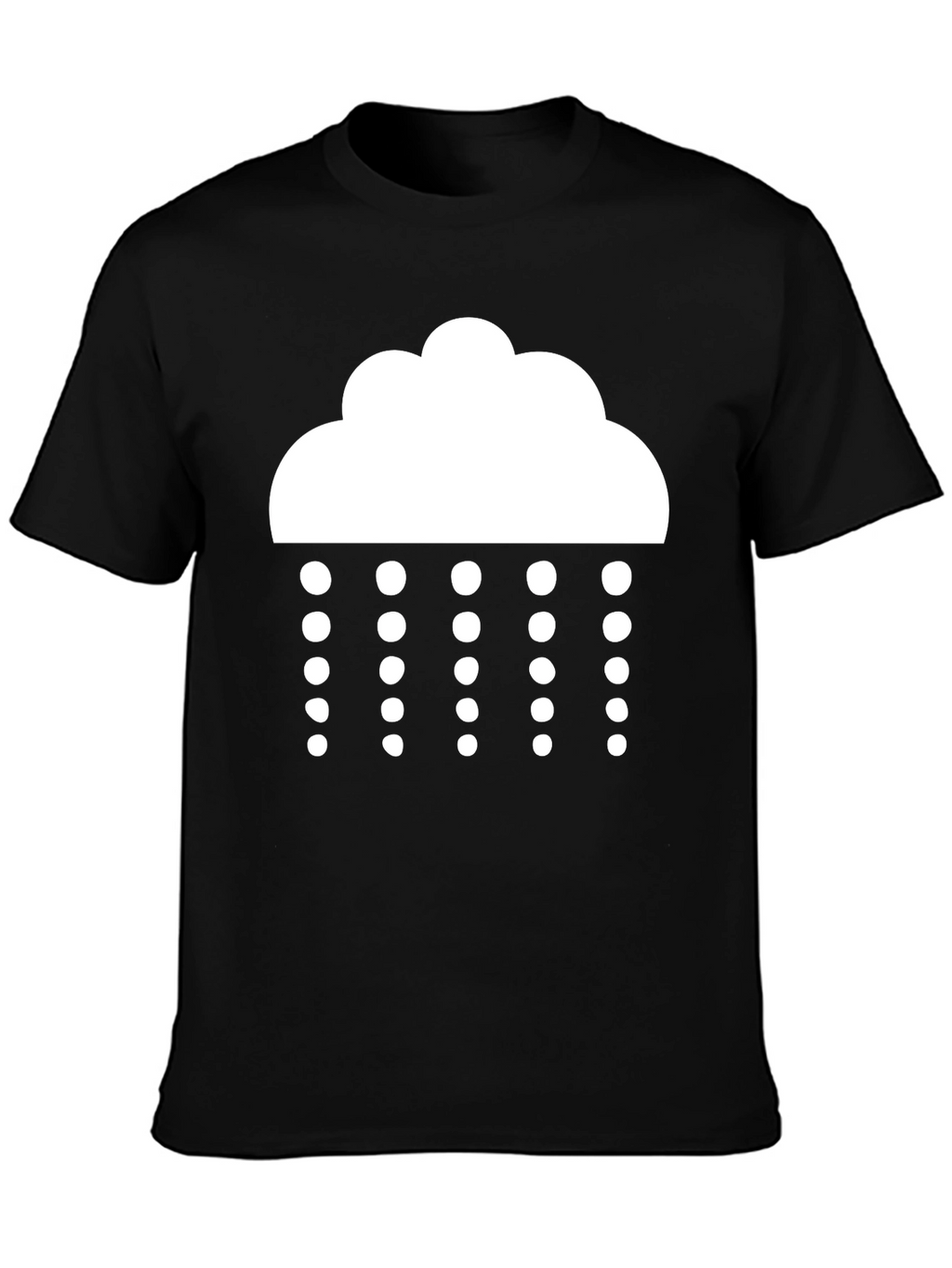 Rainy Day Black T-Shirt - Weather Icon Tee