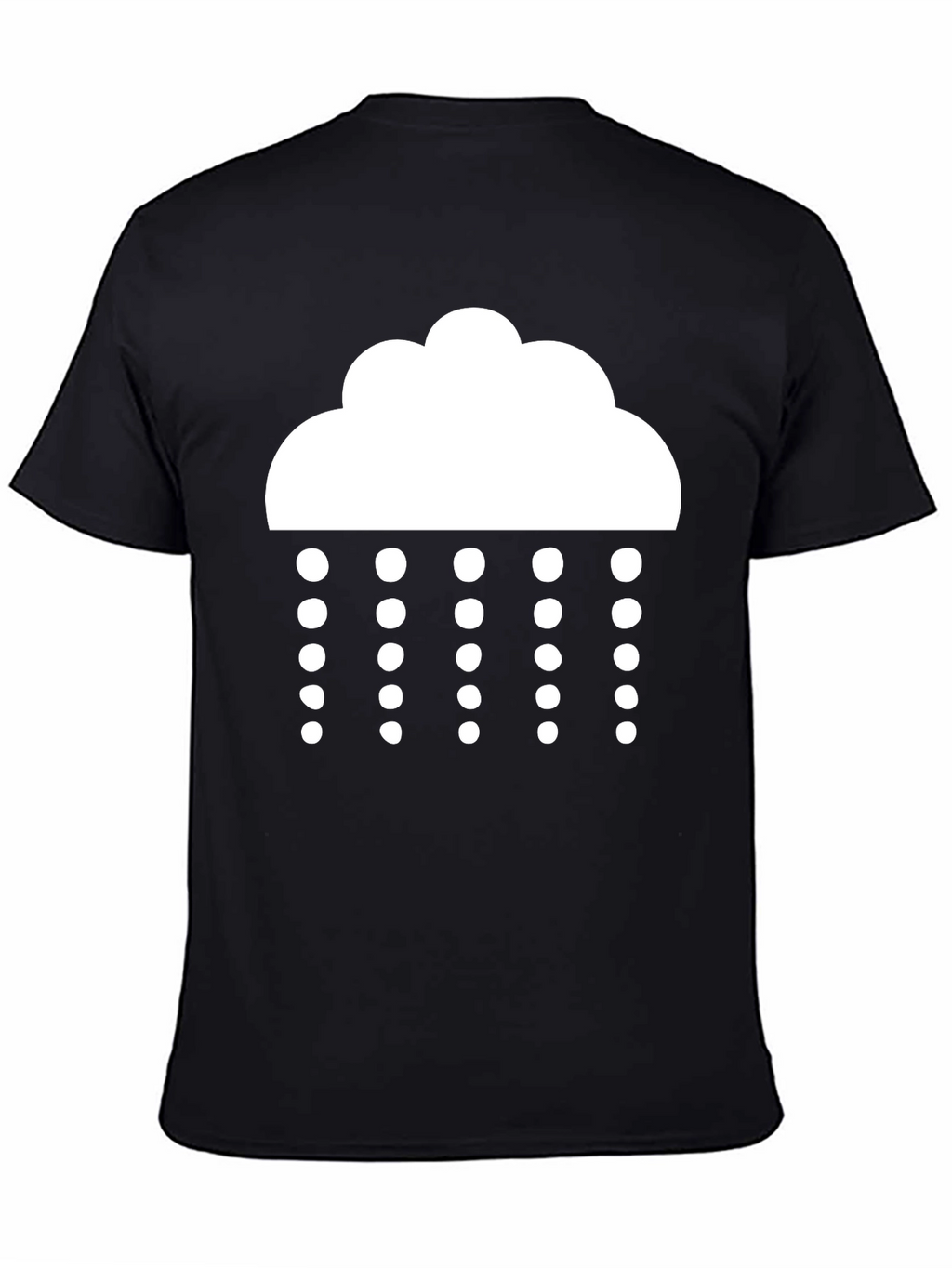 Rainy Day Black T-Shirt - Weather Icon Tee
