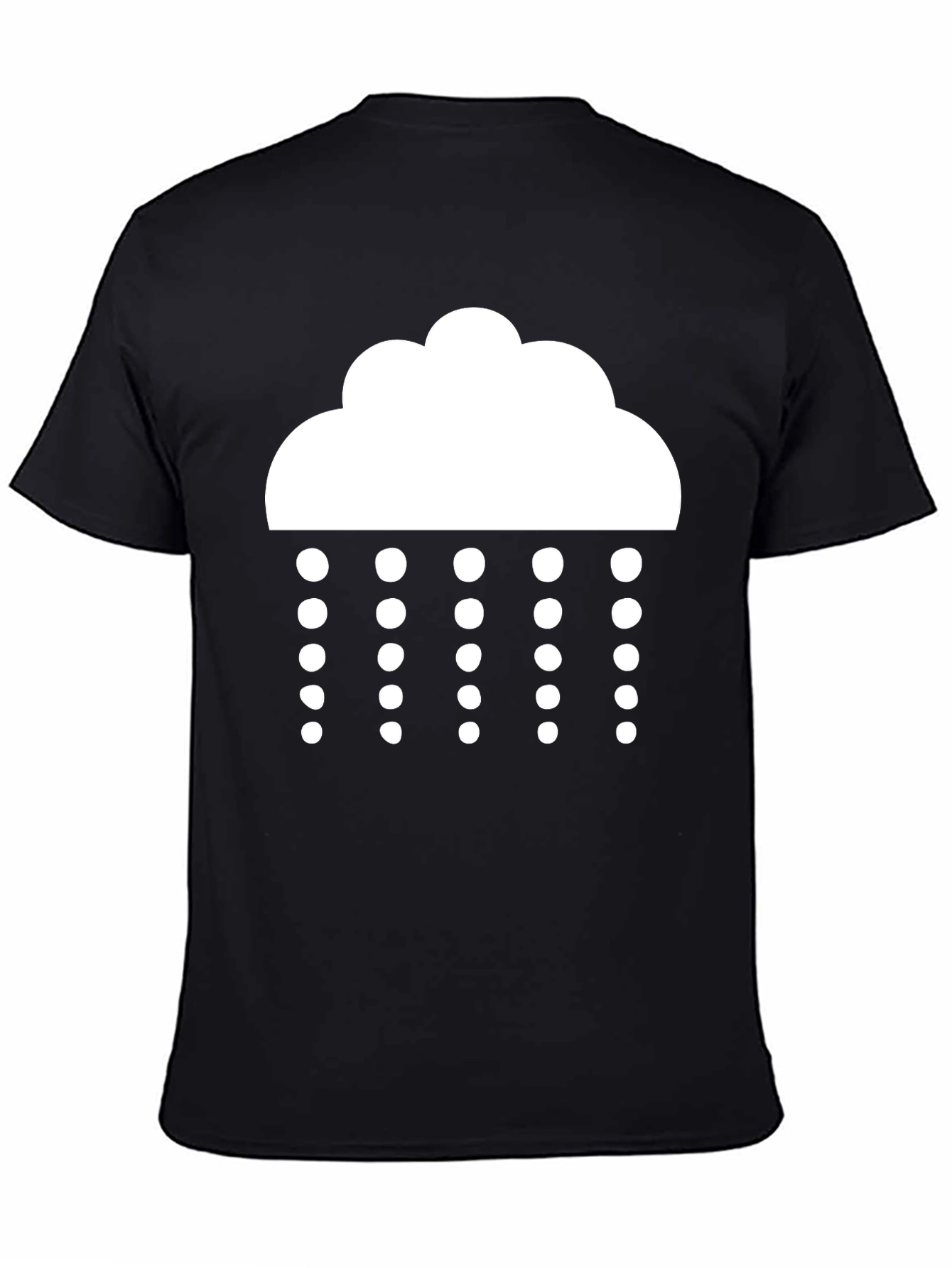 Rainy Day Black T-Shirt - Weather Icon Tee