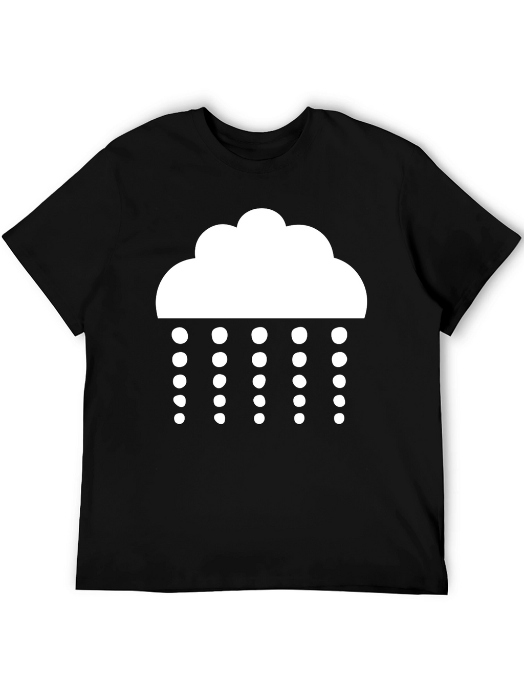 Rainy Day Black T-Shirt - Weather Icon Tee