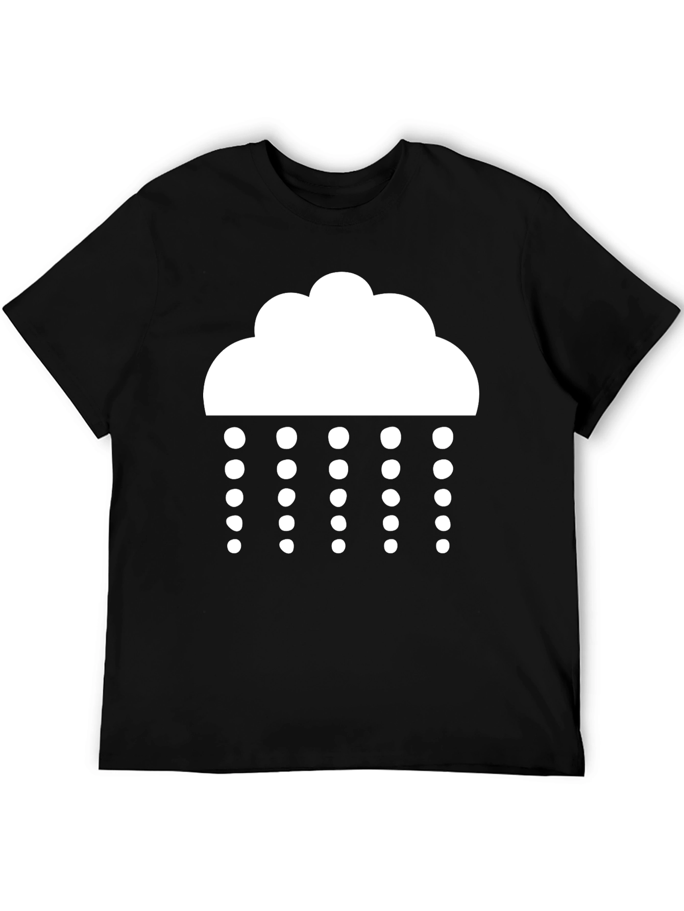 Rainy Day Black T-Shirt - Weather Icon Tee