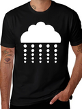Rainy Day Black T-Shirt - Weather Icon Tee