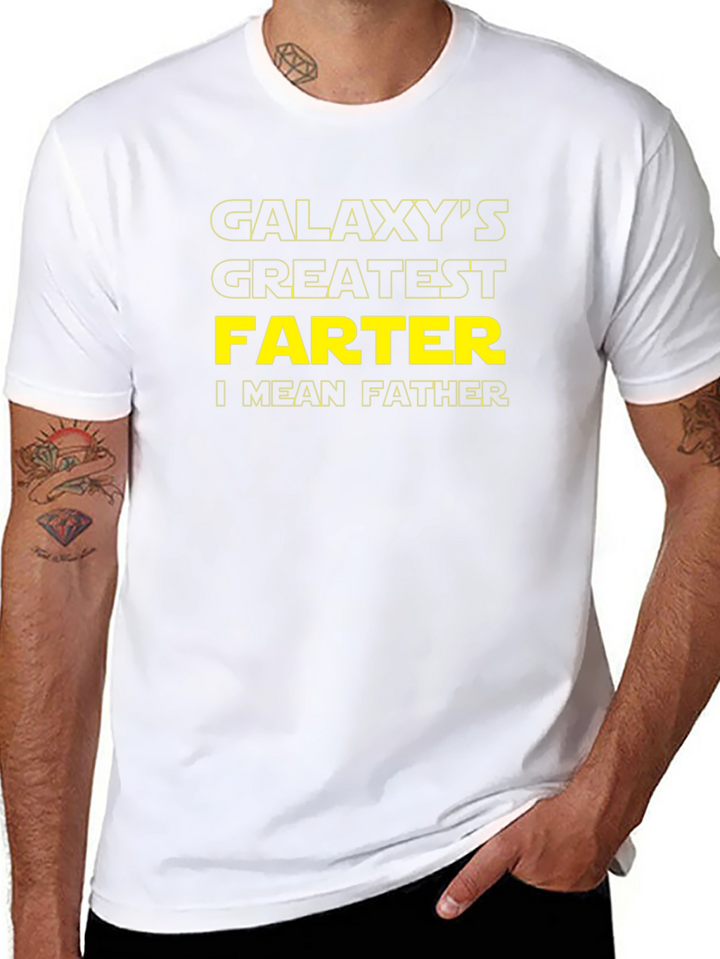 Galaxys Greatest FARTER I Mean FATHER T-Shirt
