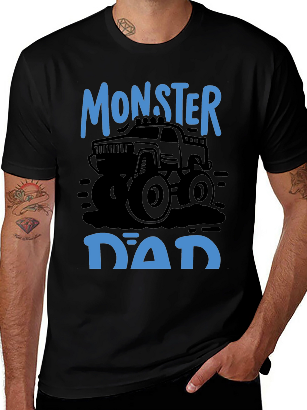 Monster Dad Graphic Tee - Truck Lover Fathers Day