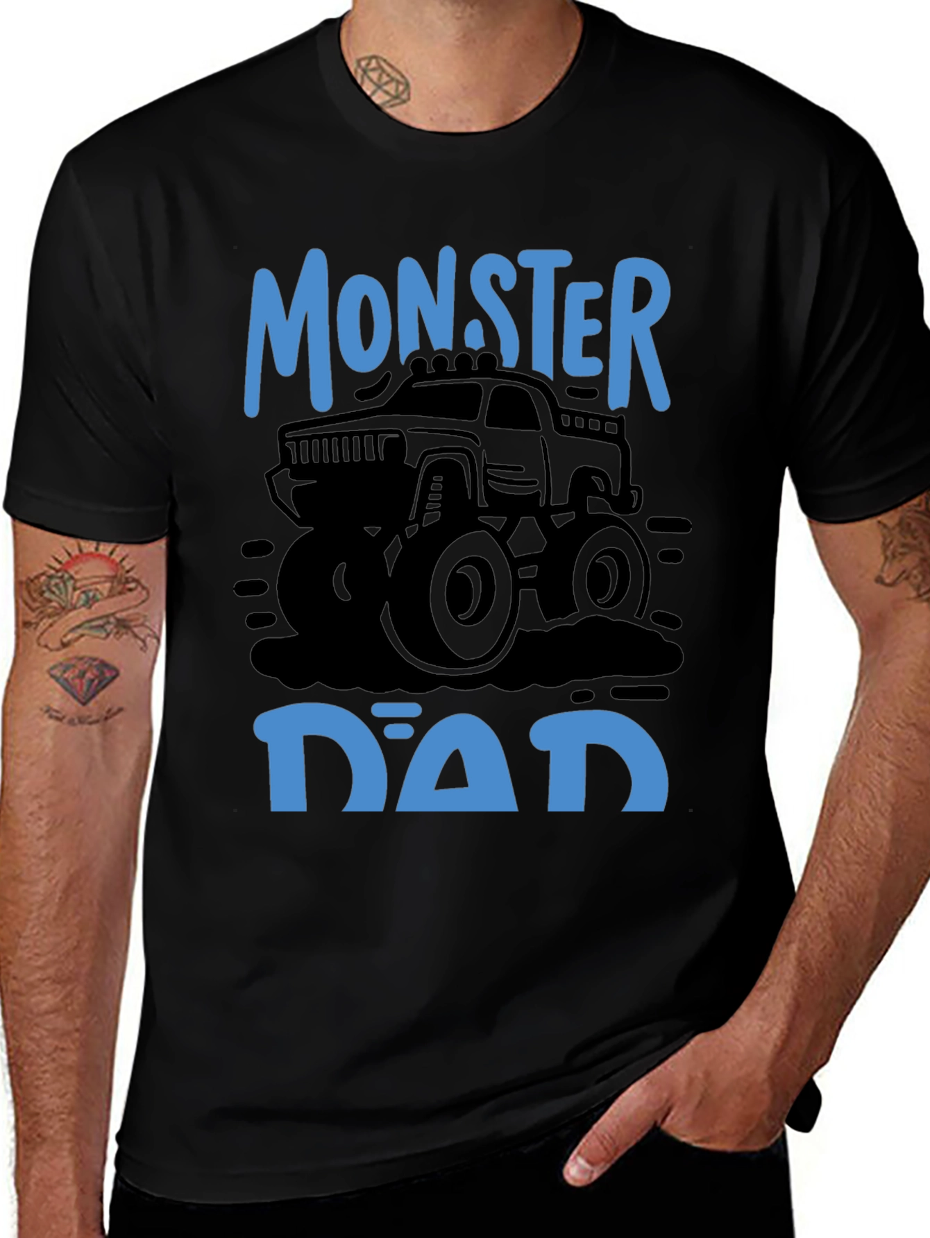 Monster Dad Graphic Tee - Truck Lover Fathers Day