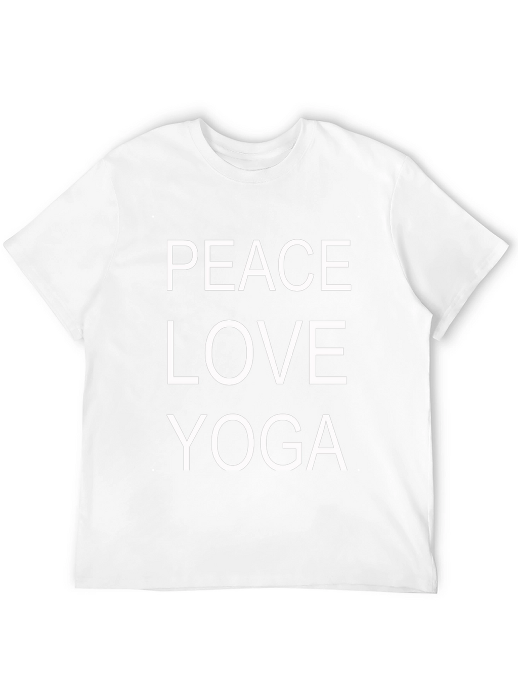Peace Love Yoga Graphic T-Shirt - Black Cotton Blend