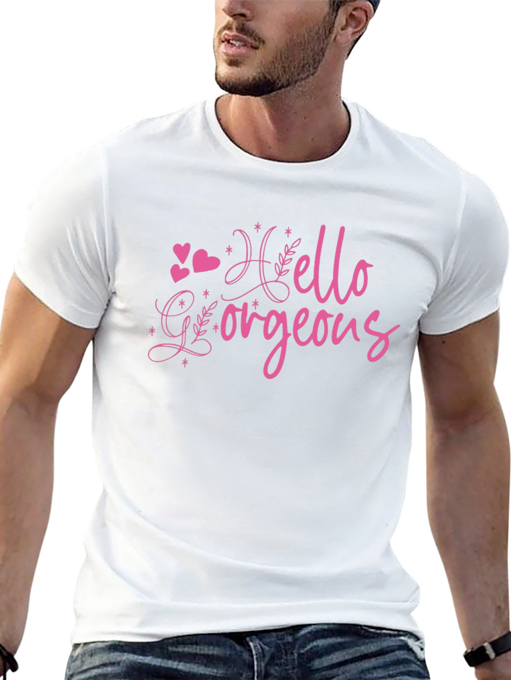 Hello Gorgeous Graphic Tee - Trendy Womens T-Shirt