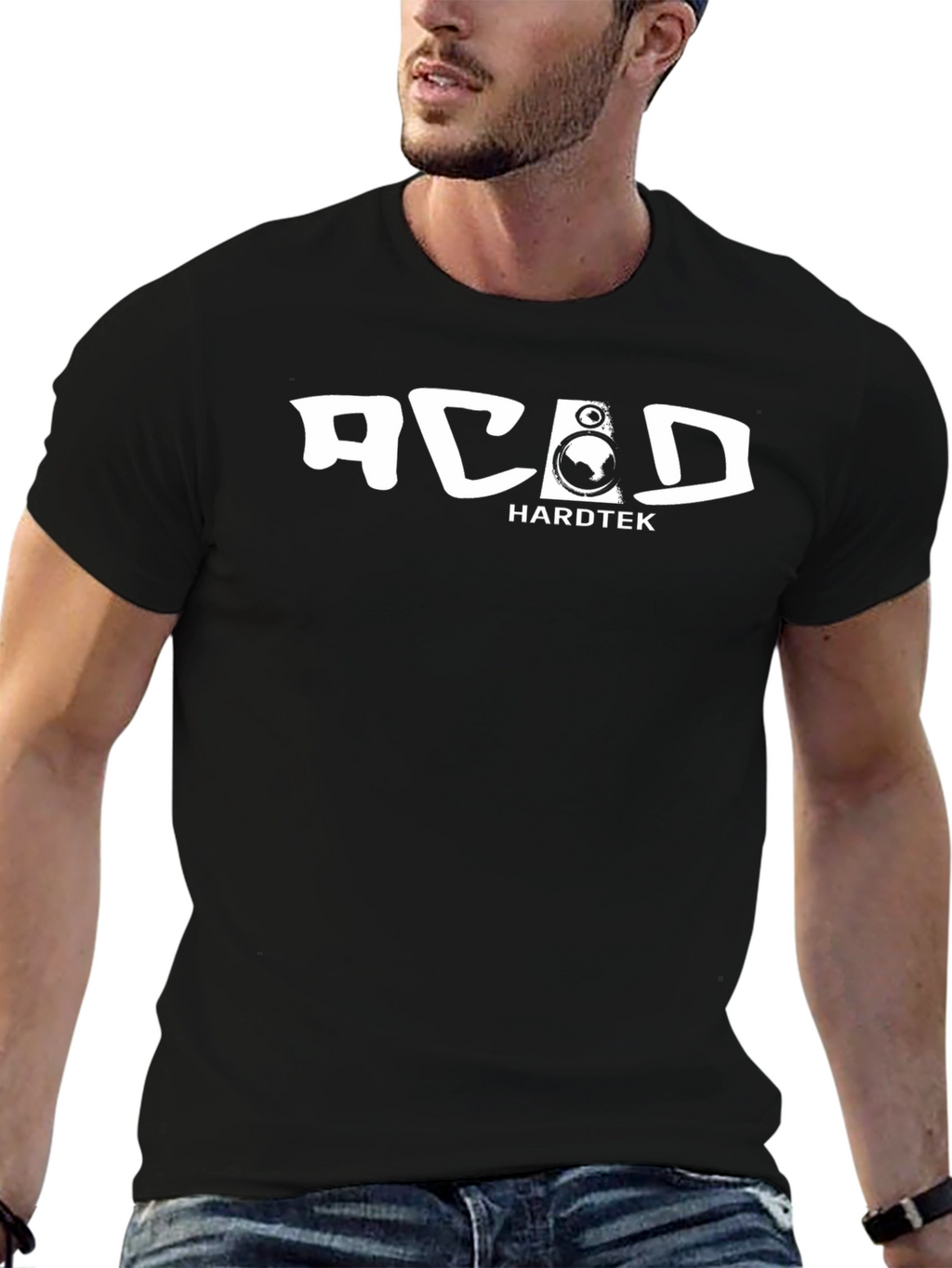 Acid Hardtek Black Graphic Tee