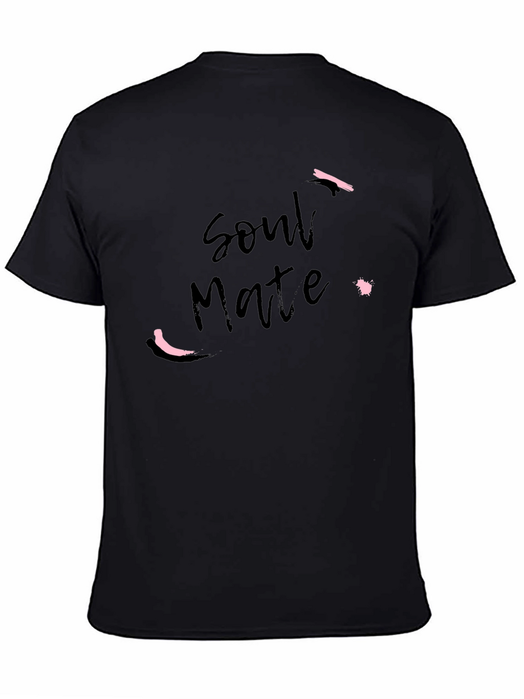 Soul Mate Black Graphic Tee - Modern Casual
