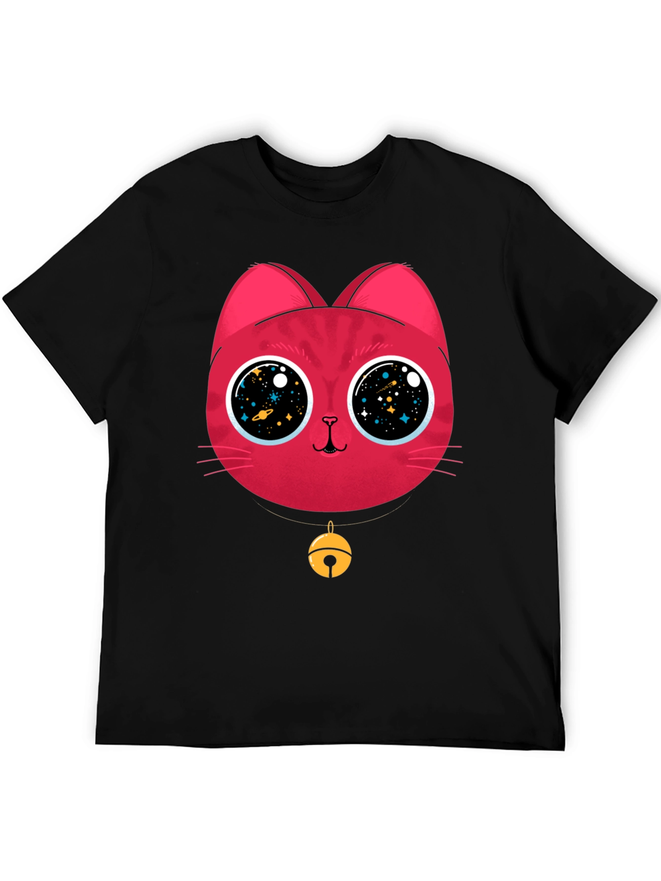 Cosmic Cat Tee - Galaxy Eyes Graphic T-Shirt