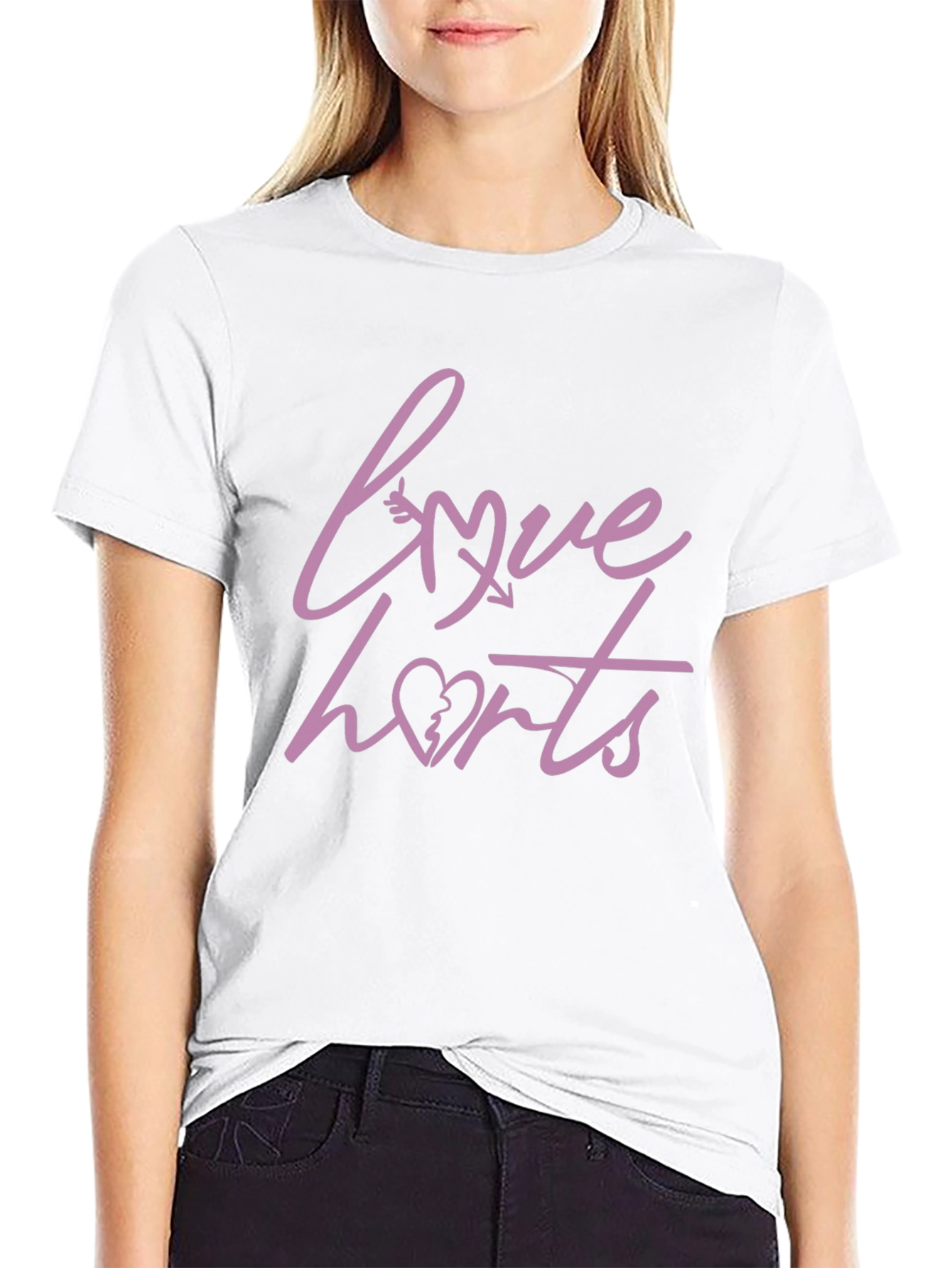 Love Hurts Graphic Tee - Stylish Black T-Shirt