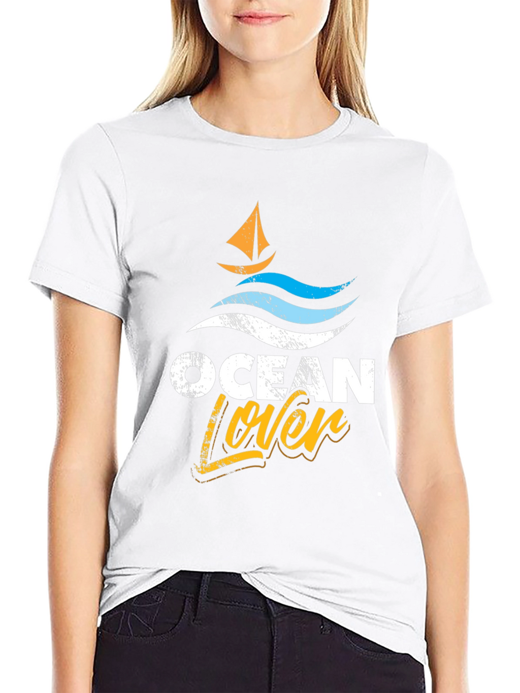 Ocean Lover Graphic Tee - Black